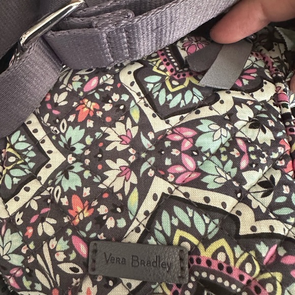 Vera Bradley 2 Crossbody Bags solid black and floral - Picture 3 of 6